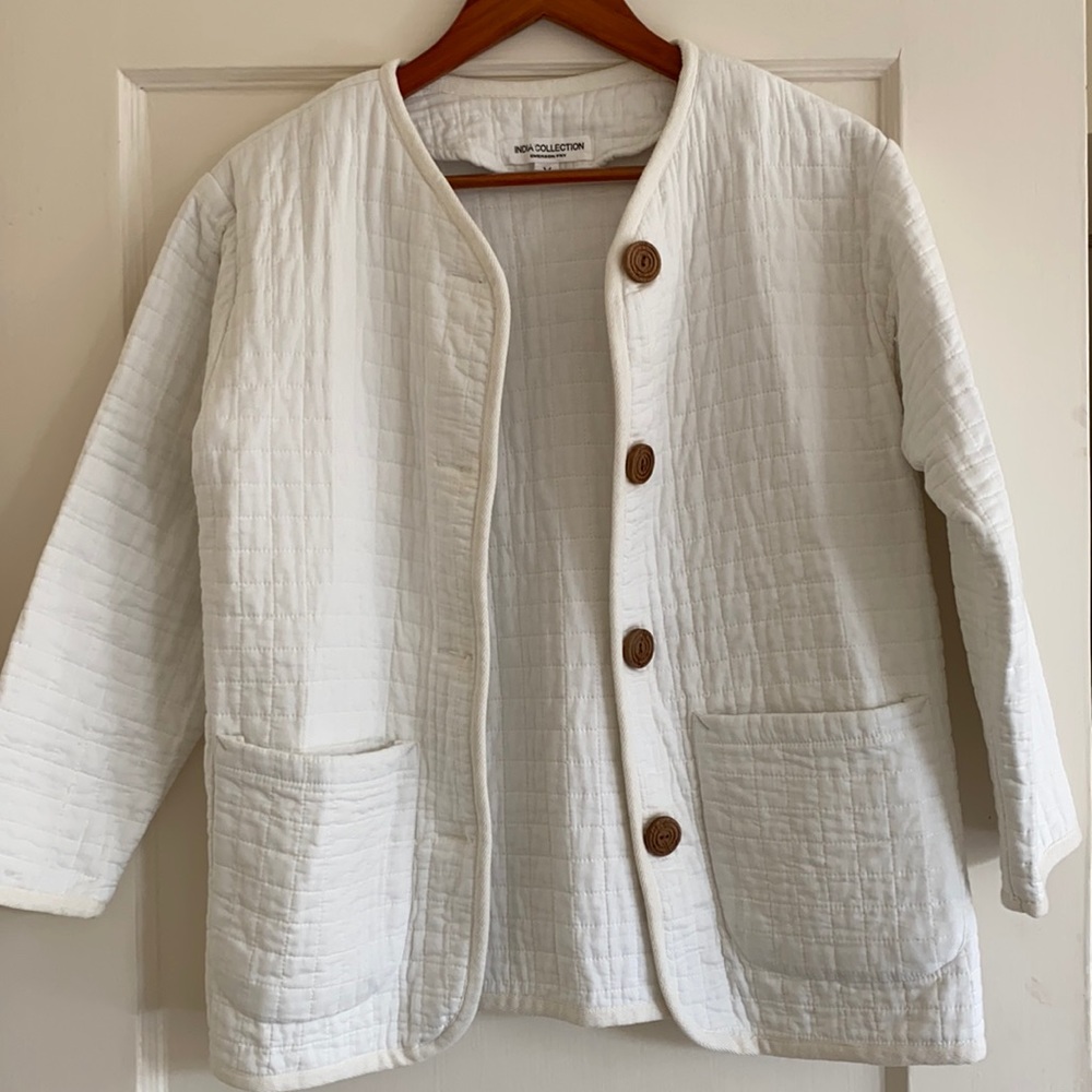 INDIA QUILTED JACKET - CLOUD WHITE